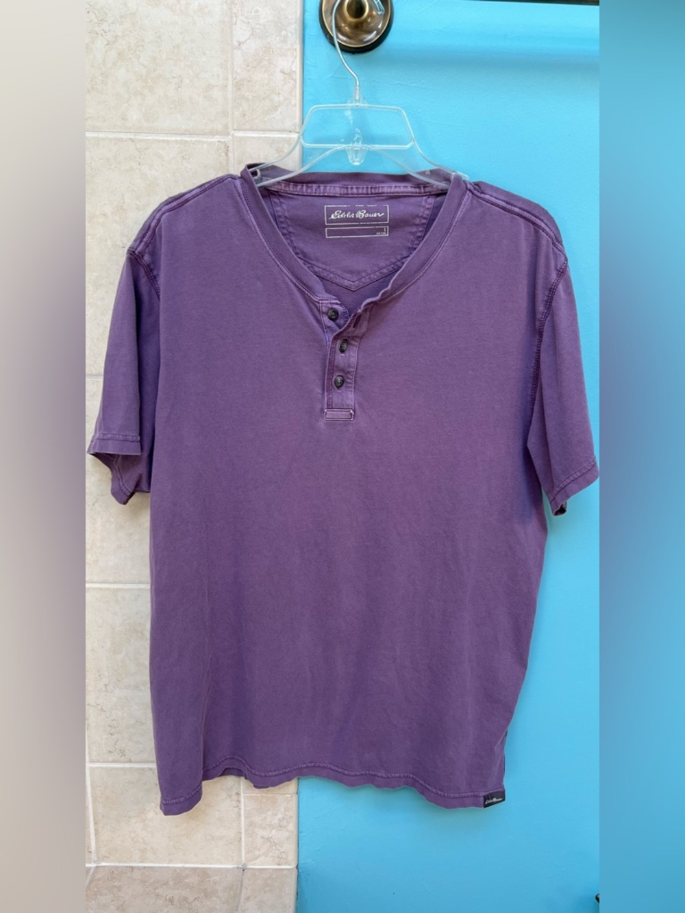 3 T-shirts! Eddie Bauer- L, Mountain Ridge - Med, denim $ flower - Med